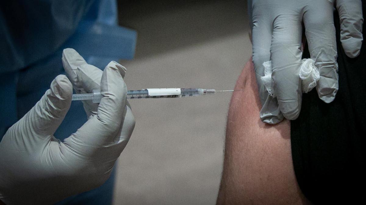An ICU nurse at Baptist Hospital, David Lindsey, got his COVID vaccine in Miami in December 2020, when the shots were offered to frontline workers. 