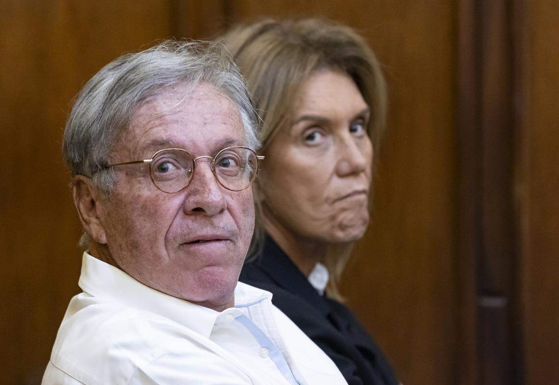 Shlomi Alexander, left, and Orly Alexander attend the bond hearing of their twin sons, Oren and Alon Alexander, at the Richard E. Gerstein Justice Building on Friday, Dec. 13, 2024, in Miami, Fla. On Monday, March 9, 2026, Oren and Alon, along with their older brother Tal Alexander, were convicted of sex-trafficking charges in Manhattan federal court after a five-week trial.