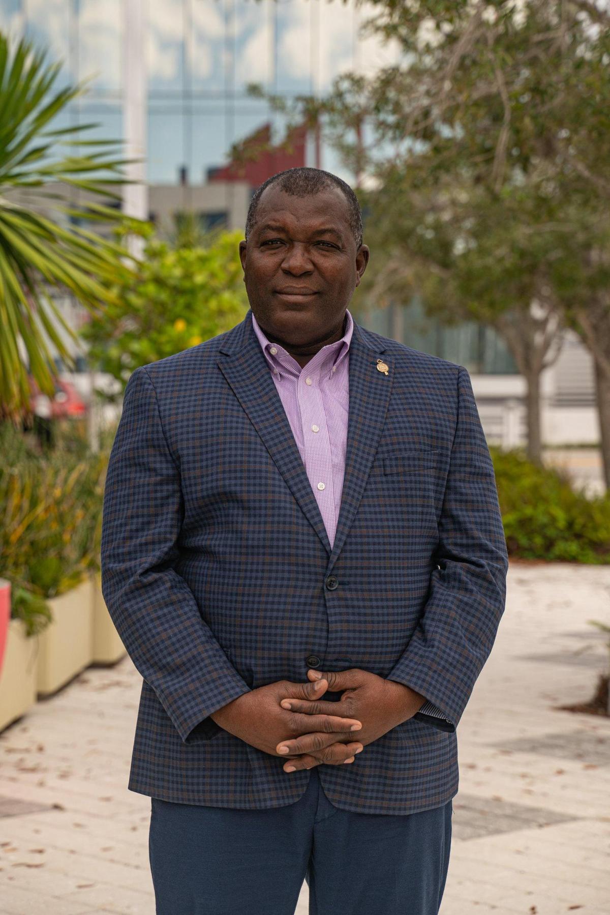 North Miami Mayor Philippe Bien-Aime poses for a portrait in North Miami, Florida on Friday, October 21, 2022.