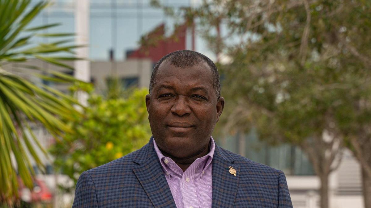 Former North Miami Mayor Philippe Bien-Aime poses for a portrait in North Miami, Florida on Friday, October 21, 2022. Bien-Aime’s last day on the job was Tuesday.