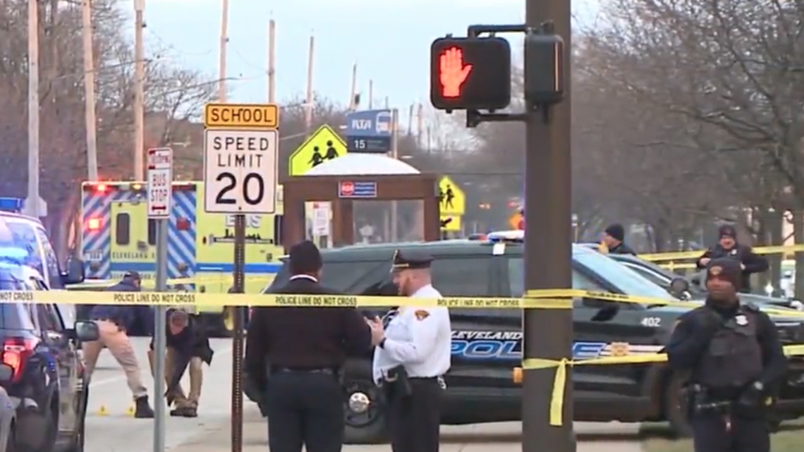 An 18-year-old student at John Adams College and Career Academy in Cleveland, Ohio, was shot and killed at a bus stop near the school, police say.