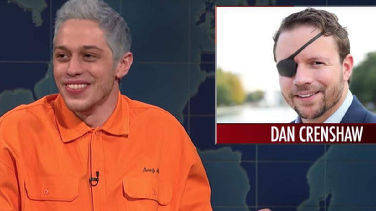 Saturday Night Live comedian Pete Davidison joked about Dan Crenshaw’s eyepatch, worn because of a war injury.