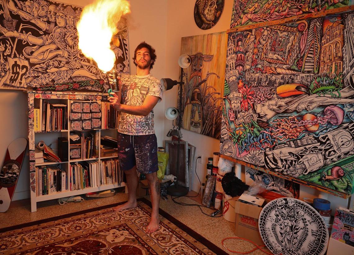 Marlon Pruz is a Miami Beach artist who thinks Art Basel’s 2020 cancellation will allow the spotlight to shine on the local art scene.