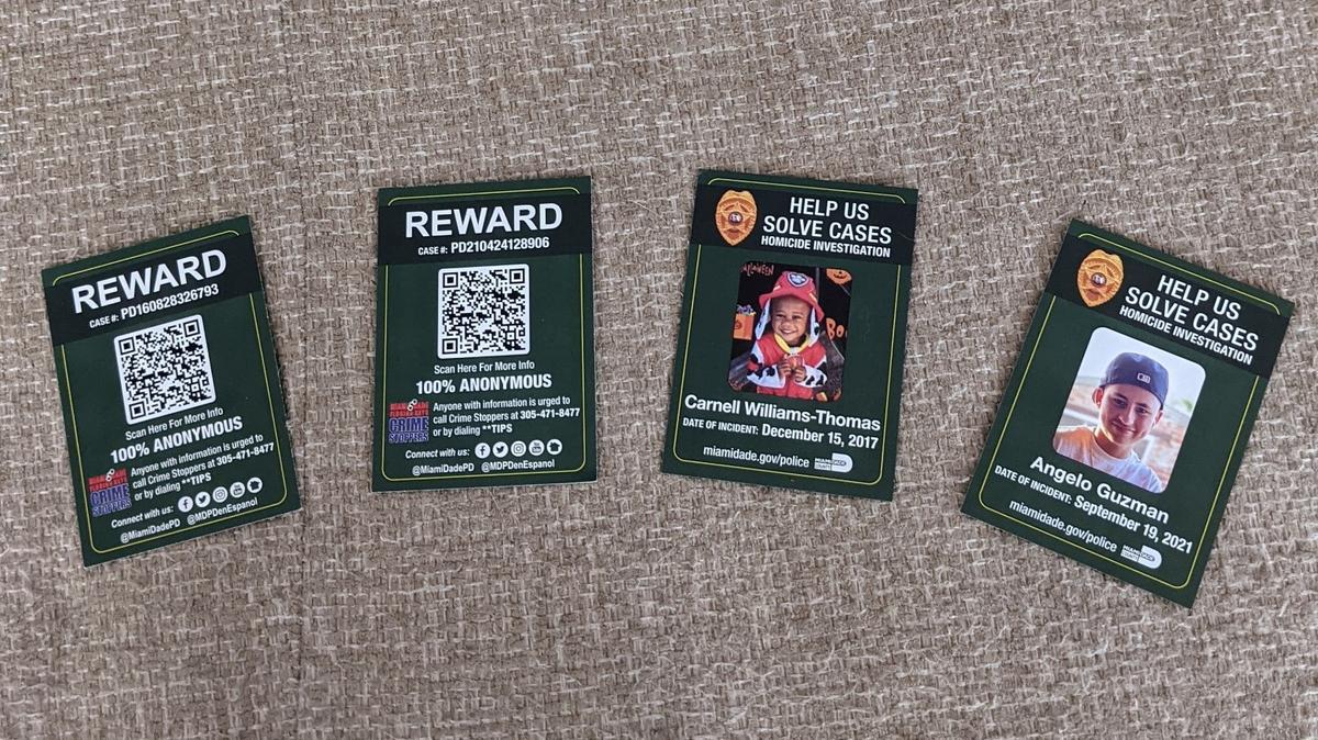 These palm cards, which have QR codes similar to those used at many restaurants for menus, are the latest crime-fighting tool employed by Miami-Dade Police to try and solve open homicides.