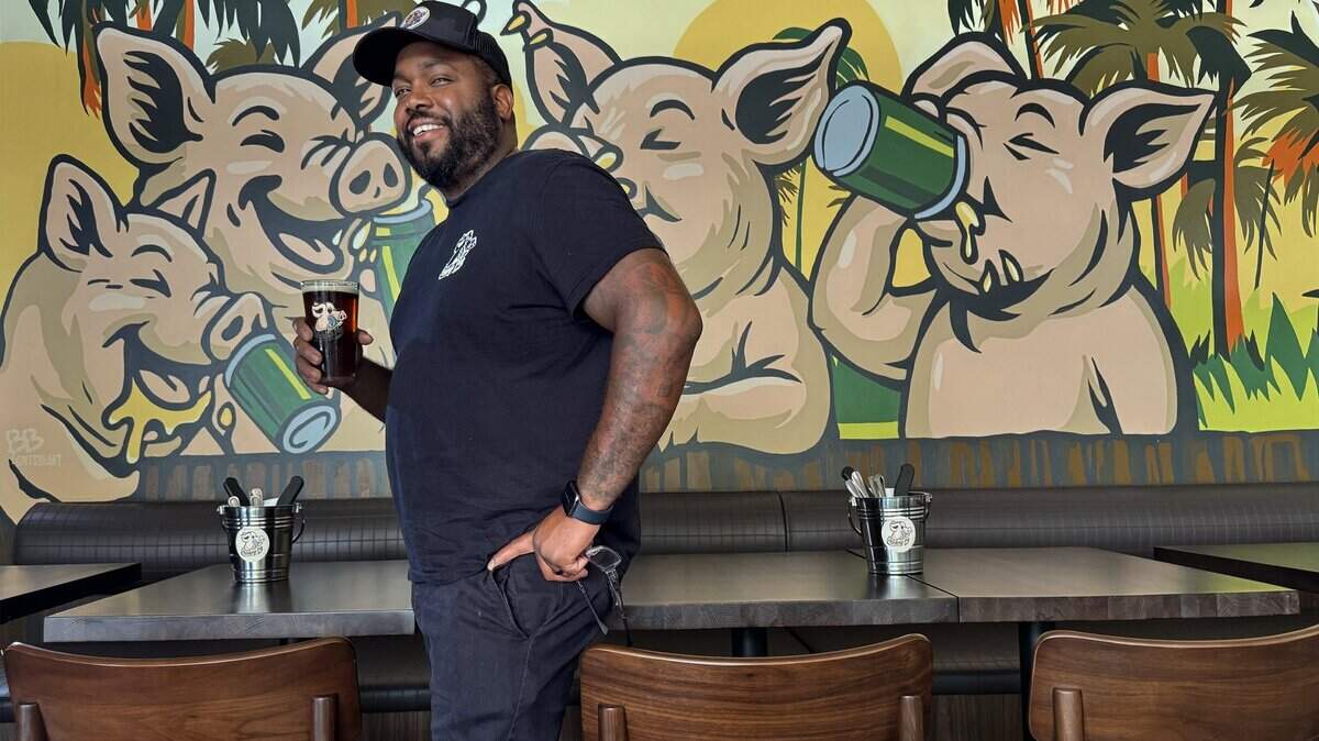 What started as a popular pop-up barbecue stop in a North Miami front yard during the pandemic has transformed into Raheem Sealey's first brick-and-mortar, Drinking Pig BBQ, in the heart of Coconut Grove. Raheem Sealey is photographed inside the Grove's newest eatery, the Drinking Pig BBQ on Main Highway, which he plans to open in several days in Coconut Grove, Florida, on Tuesday, November 24, 2025.