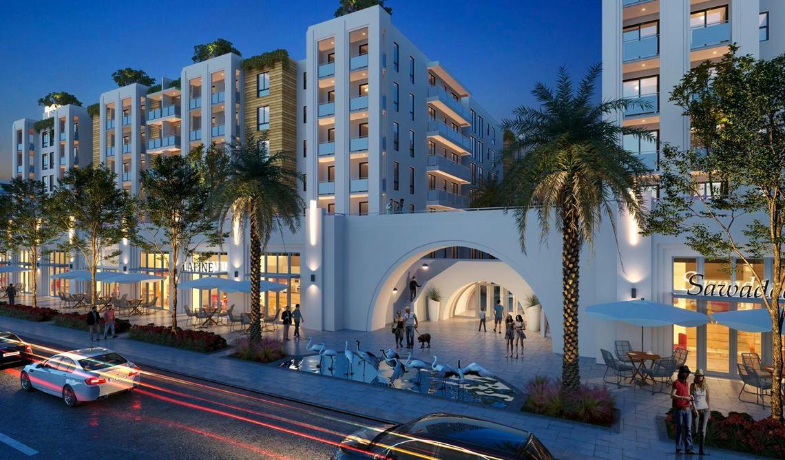 Rendering of the 19500 S. Dixie Hwy. proposed project in Cutler Bay. A&E Partners Holding wants to build four apartment buildings with a combined 760 units.