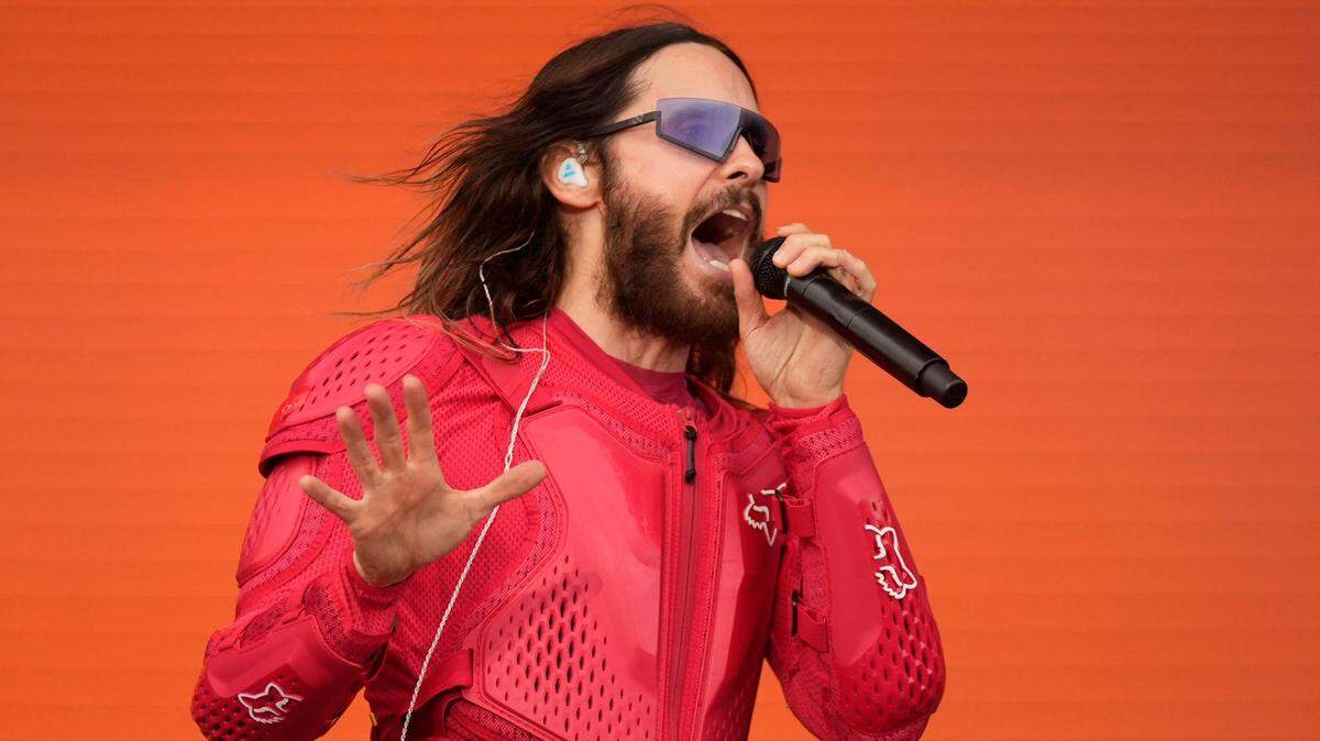 Thirty Seconds to Mars lead singer Jared Leto performs at the Austin City Limits Music Festival at Zilker Park on Saturday October 7, 2023.