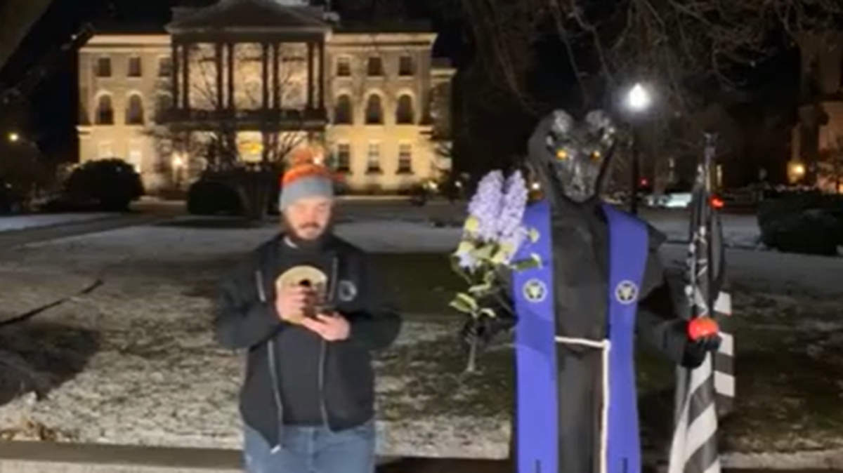 The Satanic Temple revealed a new monument in Concord, New Hampshire.
