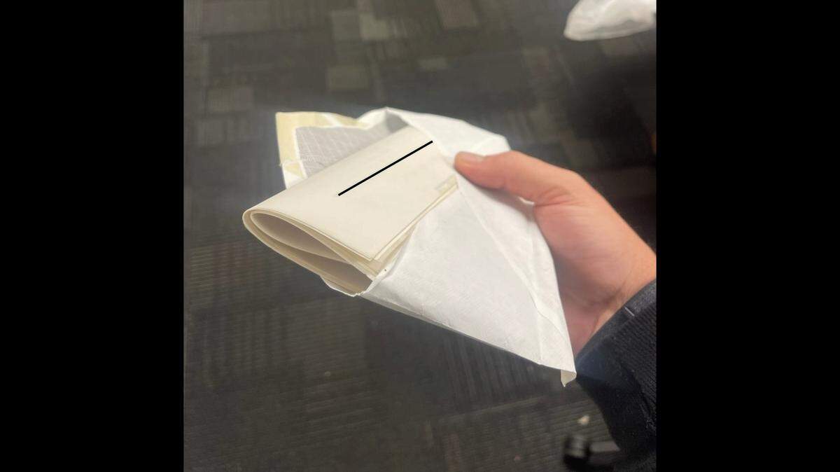 The papers were laced with the Schedule 1 controlled substance ADB-PINACA, “also known as synthetic marijuana, ‘K2,’ or ‘Paper Dope,’” the sheriff’s office said.