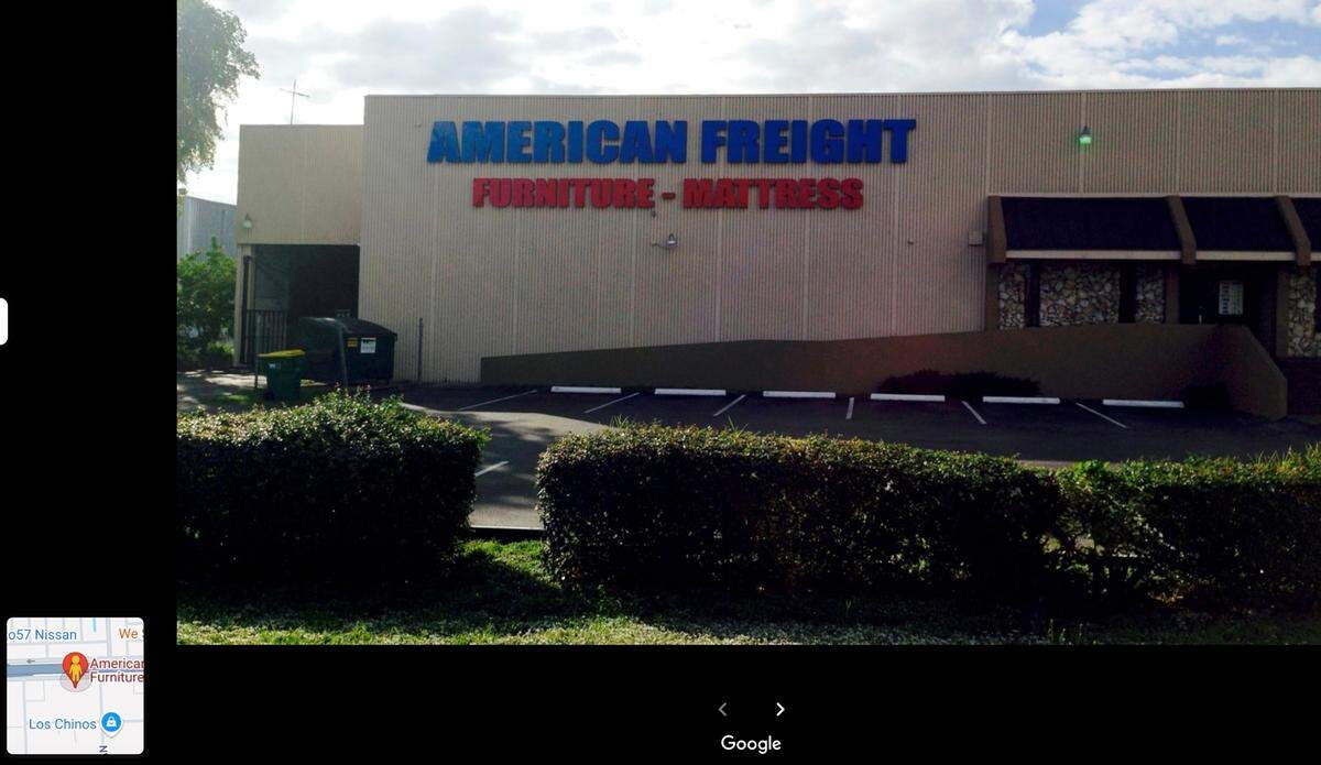 The American Freight furniture and mattress store in Hialeah at 5240 NW 167th St. is among the more than 300 nationwide that will close after a Nov. 3, 2024, bankruptcy announcement.