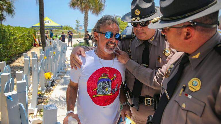 Photo Gallery: Surfside public memorial held at site of collapse on one year anniversary