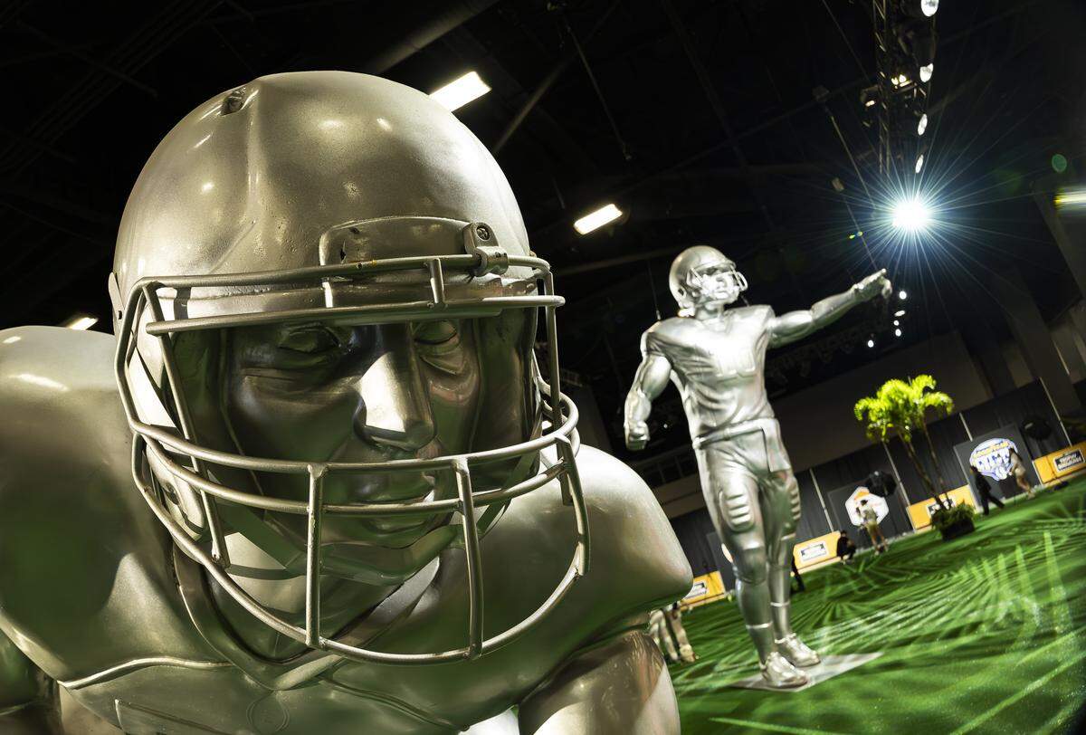 The Playoff Fan Central is ready of visitors at the Miami Beach Convention Center on Friday, Jan. 16, 2025, in Miami Beach, Fla. Fans can visit the event ahead of the College Football Playoff National Championship Game between the Miami Hurricanes and the Indiana Hoosiers and enjoy a variety of family-friendly interactive experiences.