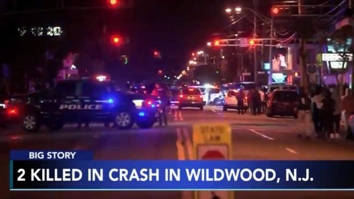 Two died as a result of an unsanctioned pop-up car rally in Wildwood, New Jersey, officials say. A driver is facing charges in connection with the deaths.