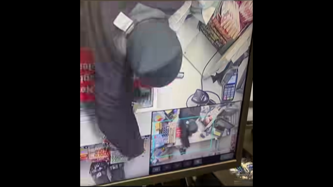 Surveillance video from the store shows someone lunged across the counter and reached under to grab 48 lottery tickets, the Polk County Sheriff’s Office says.