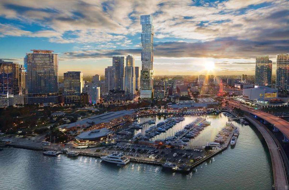 Architectural rendering of the Waldorf Astoria Hotel and Residences, which is opening its sales gallery in March.
