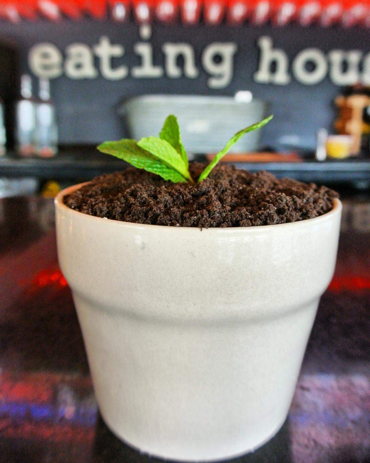 The Dirt Cup dessert at Eating House