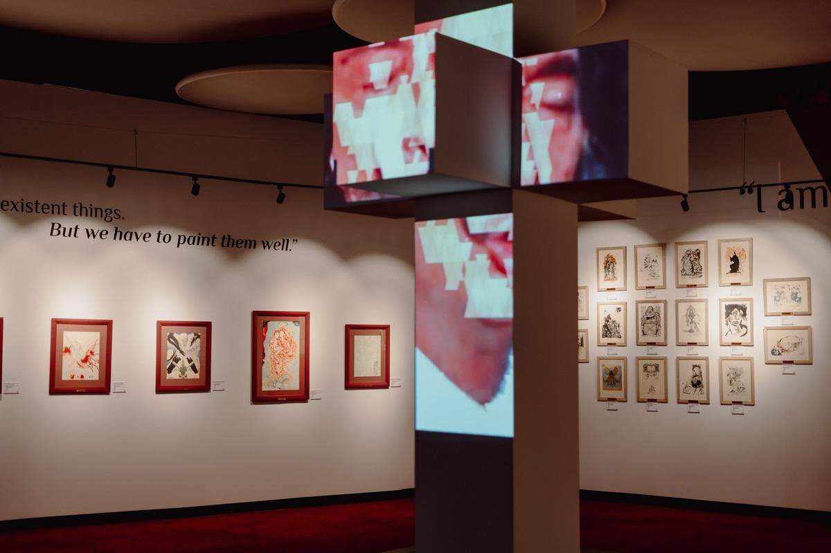 Surreal 360 — A Salvador Dalí Experience opens with a collection of the artist’s Don Quixote series and a large cross sculpture with a video projected onto it.