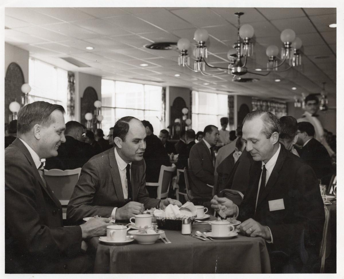 Sen. Lawton Chiles, who would become Florida’s governor, Speaker of the House Ralph Turlington and State Rep. Murray Dubbin dine together in 1966.
