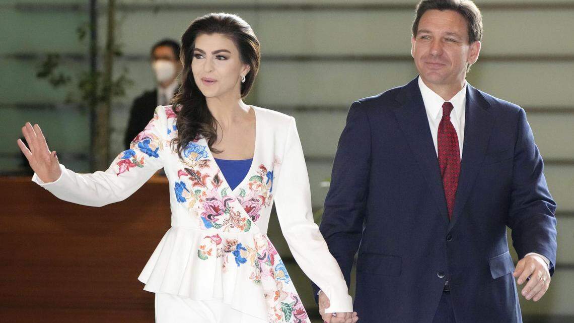 Florida Gov. Ron DeSantis and his wife Casey visit Japanese Prime Minister Fumio Kishida’s office in Tokyo on April 24, 2023.