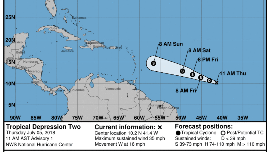 Hurricane season: Tropical depression forms in the Atlantic | Miami Herald