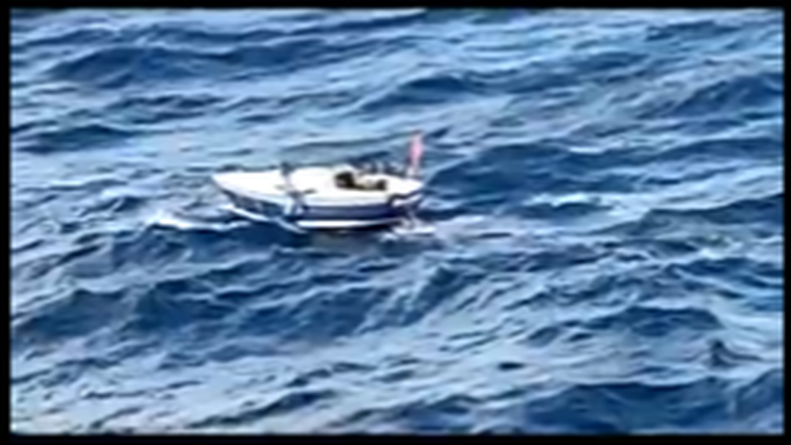 The Atrevida II was found to be de-masted and without fuel or power ... “rendering their radios and navigation equipment inoperable,” Coast Guard officials said.