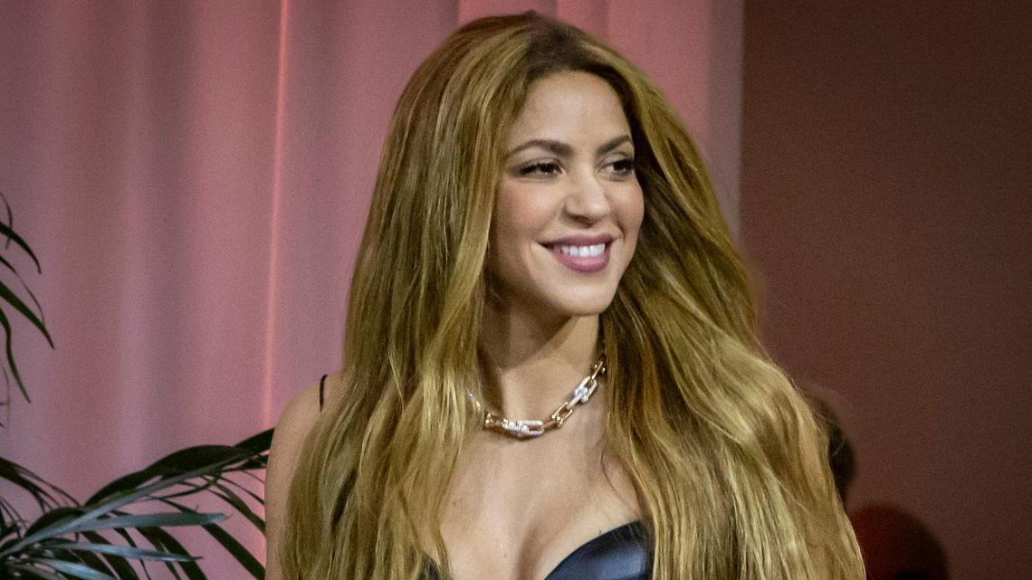 Miami Beach, Florida, October 4, 2023 - Shakira enters the stage at the Faena Theater for an interview with Leila Cobo