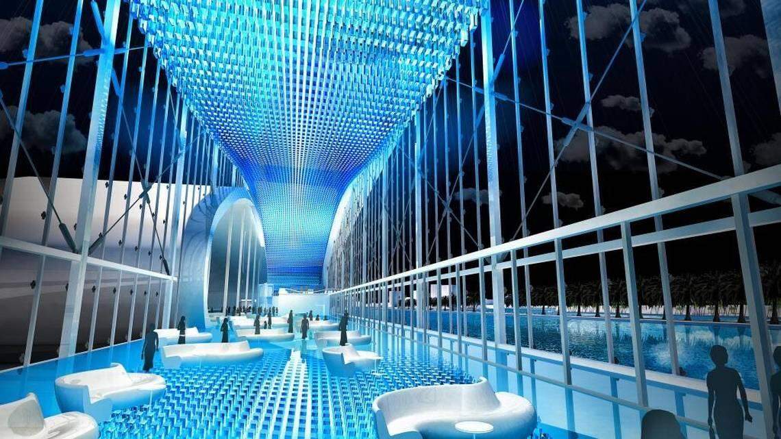 Interior rendering of Norwegian Cruise Line Holdings’ new terminal at PortMiami.