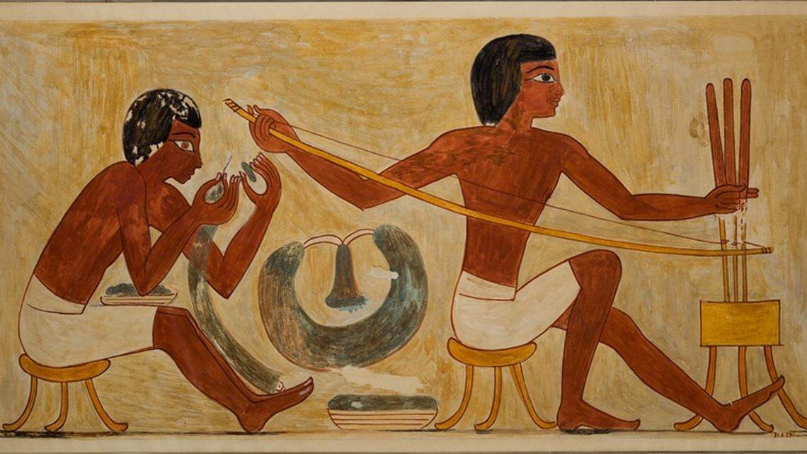 ancient egyptian tools bow drill