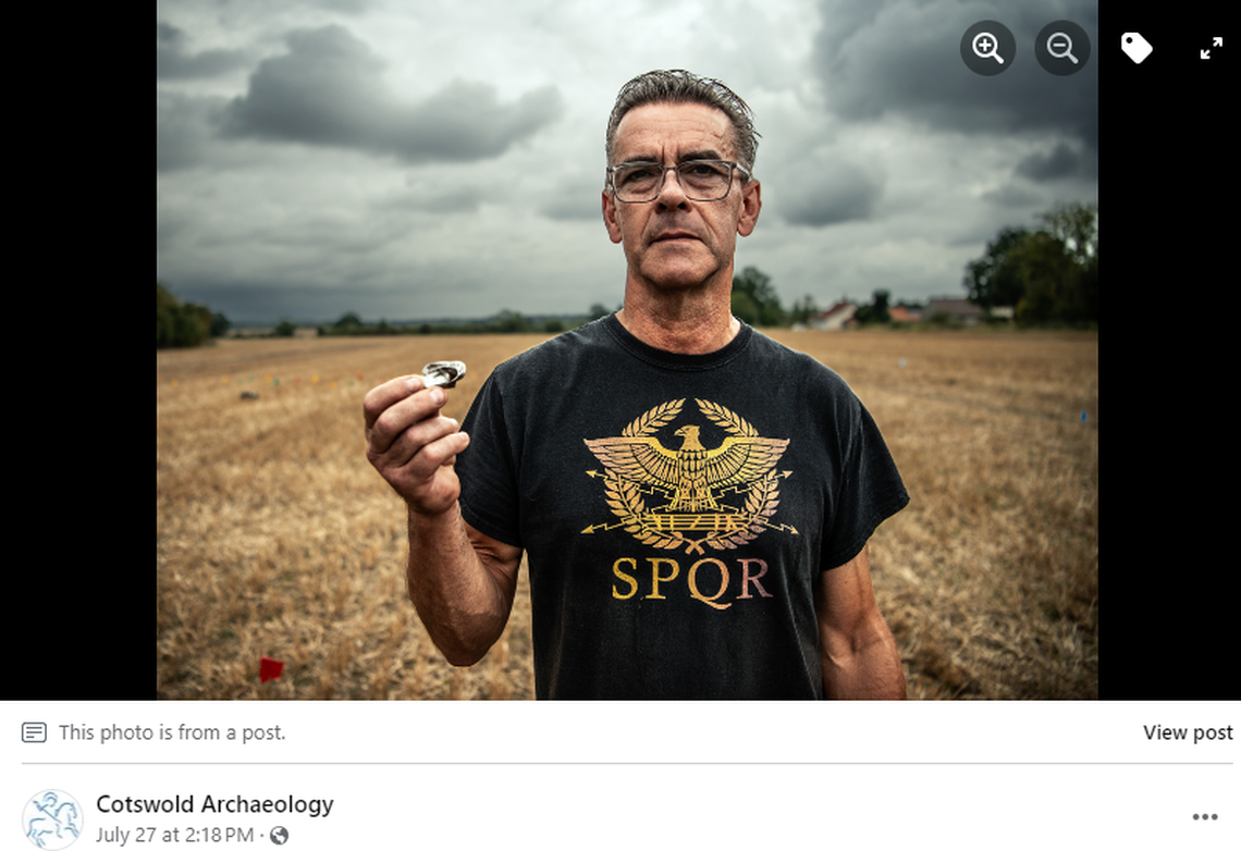 The dog tag was found by a volunteer metal detectorist on his first day at the site.