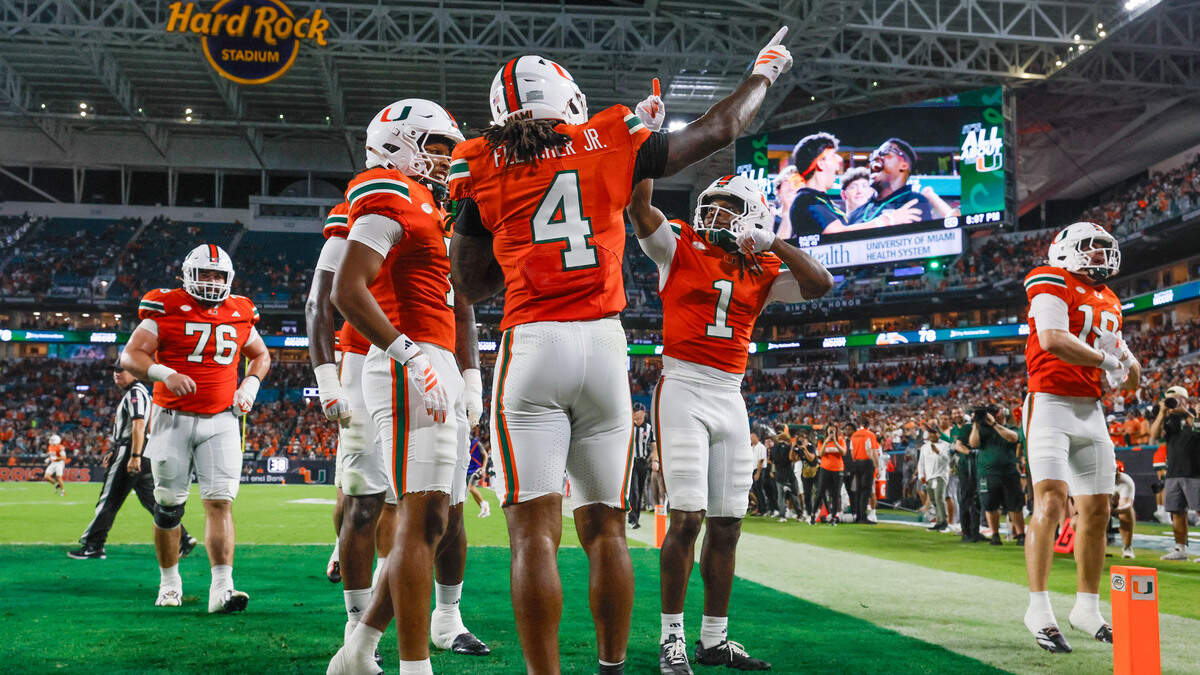 Where the Miami Hurricanes rank in AP poll after win over Florida A&M Rattlers