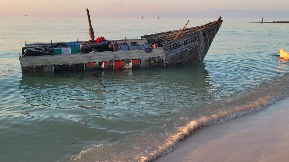U.S. Customs and Border Protection shared a photo of this boat Friday with a report of multiple landings and encounters with 52 migrants over a 24 hour period.