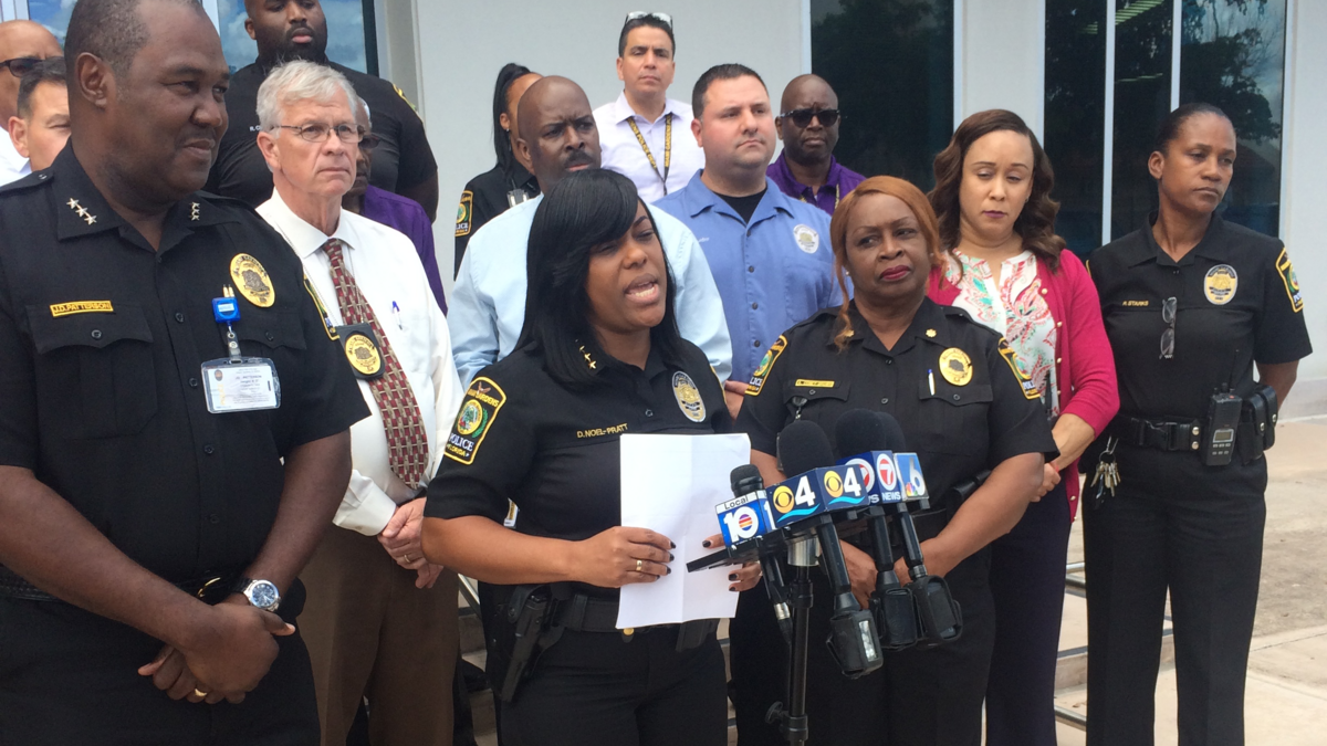 Miami Gardens Police Chief Delma Noel-Pratt said police were making progress and urged the public to offer tips after four people were killed during five shootings the past two weeks in Miami Gardens. Noel-Pratt said detectives believe some of the shootings are connected.