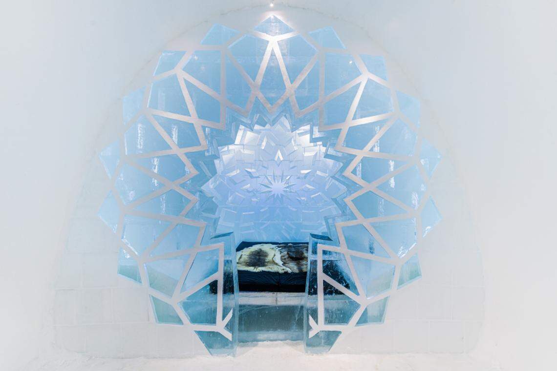 Another intricate ice design.