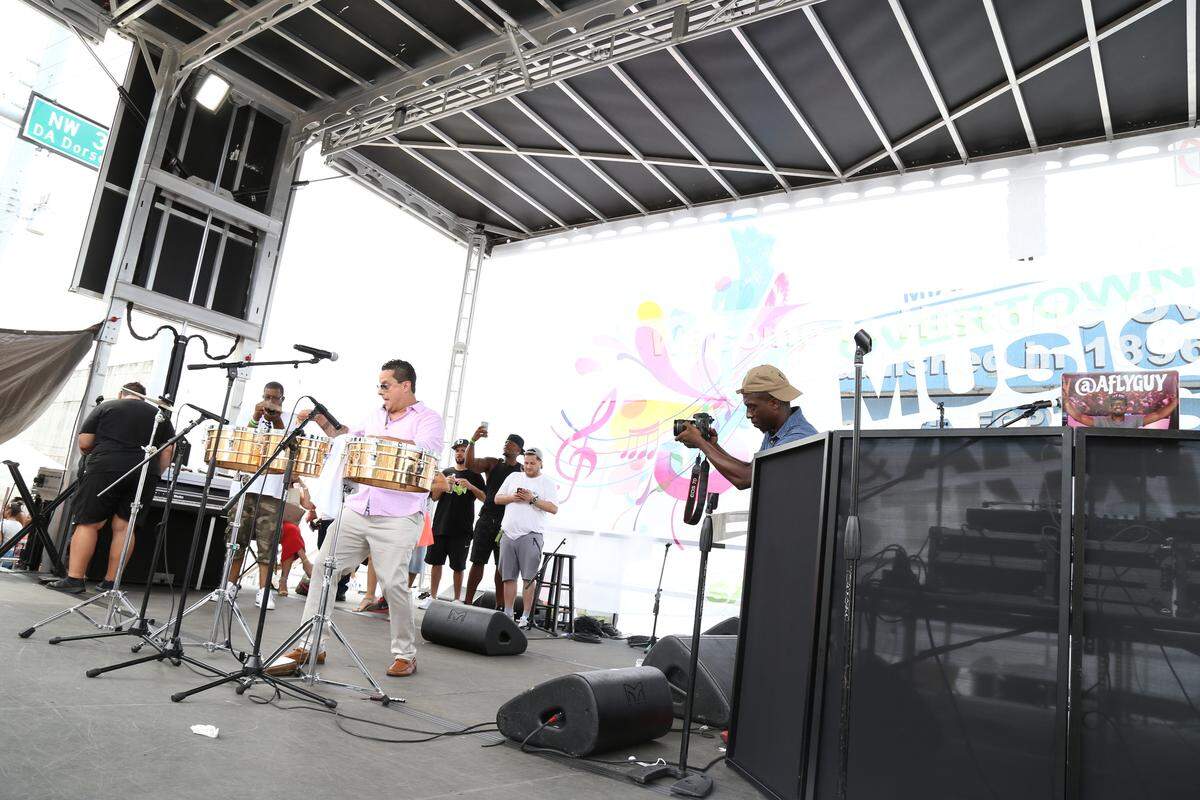 Tito Puente Jr. performs at the 2017 Overtown Music & Arts Festival. He's also scheduled to play at the 2018 festival on Saturday.