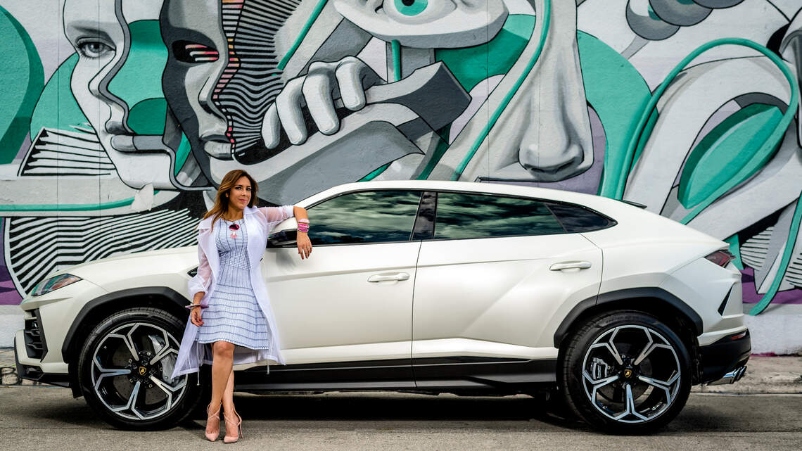 Behind the wheel of the Lamborghini Urus, architect Sandra Diaz-Velasco drives us to her favorite design touchstones in Miami