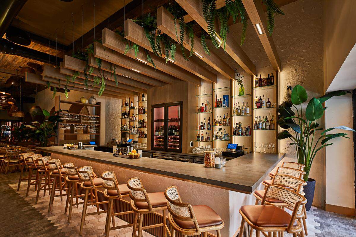 Choose from an expansive wine selection at Vinya Table.
