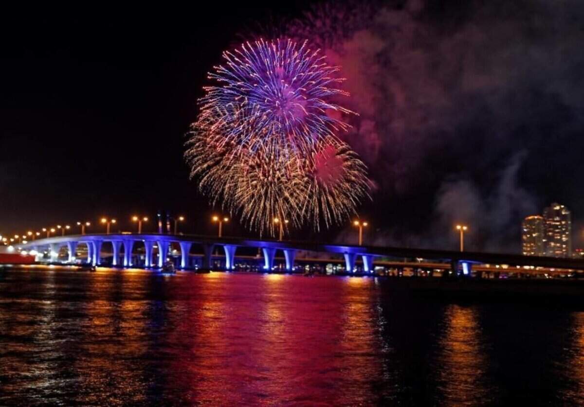 Fireworks over Bayside Marketplace