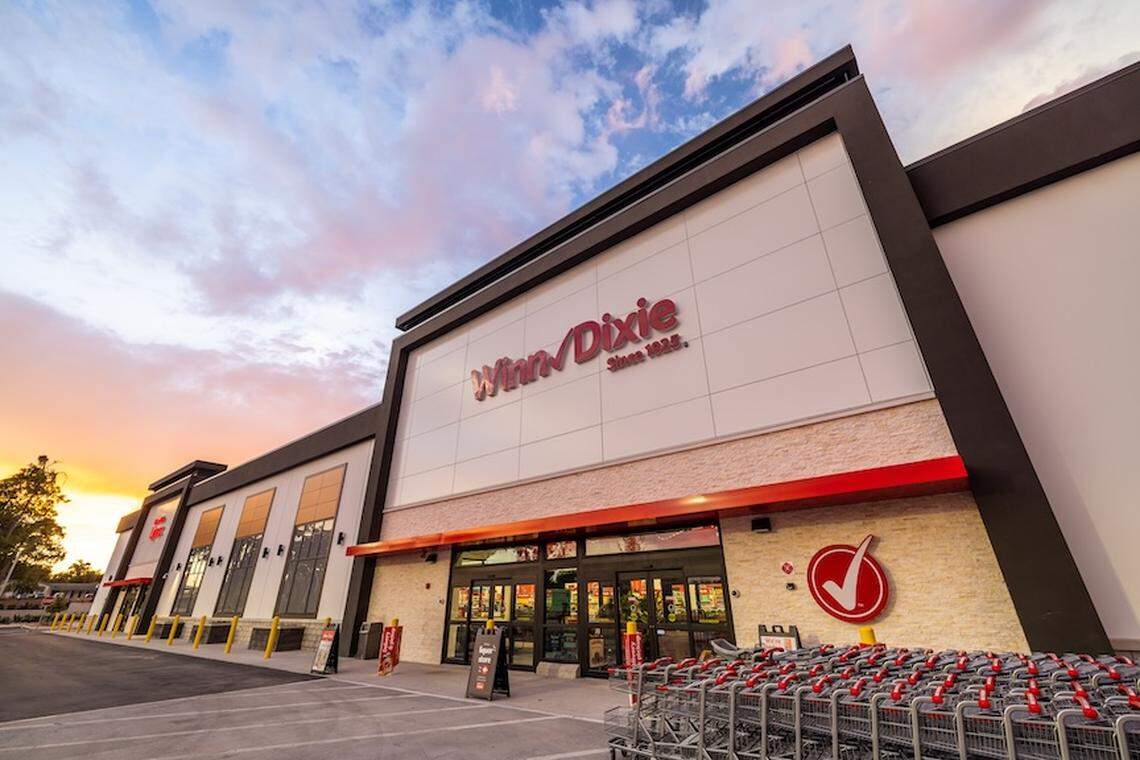 A Winn-Dixie storefront. The 100-year-old supermarket chain plans to focus heavily on its home state of Florida, the company announced in the final quarter of 2025.