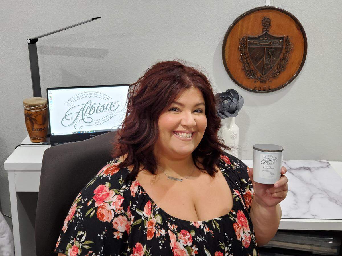 Isabel Alvarez bottled the aroma of Cuban bread in a scented candle.
