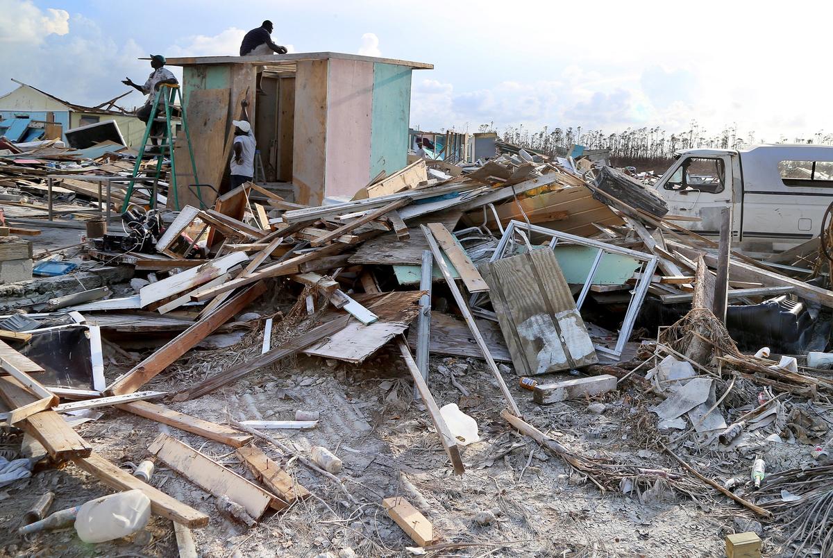 View of the destruction at Sand Banks neighborhood where mostly Haitians lives on the the S.C.Bootle Highway on Treasure Cay in Abaco, that was totally destroyed by Hurricane Dorian as devastated The Bahamas, on Wednesday, September 12, 2019.