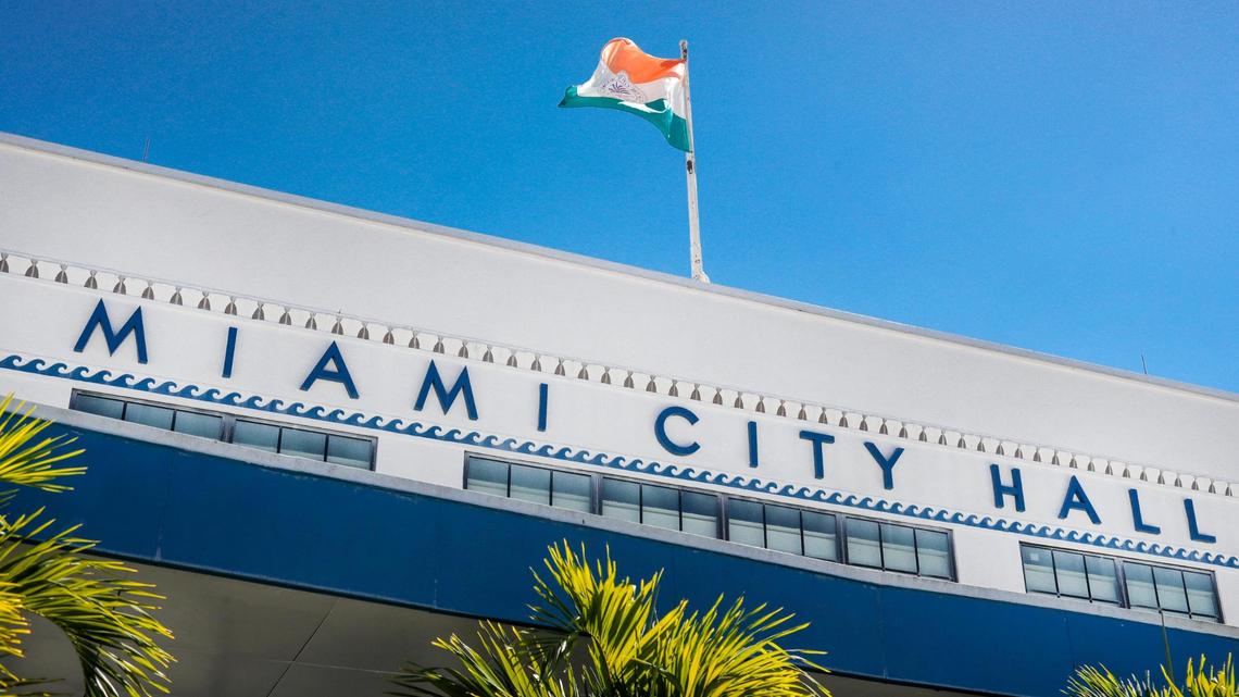 A view of the Miami City Hall building in Coconut Grove.
