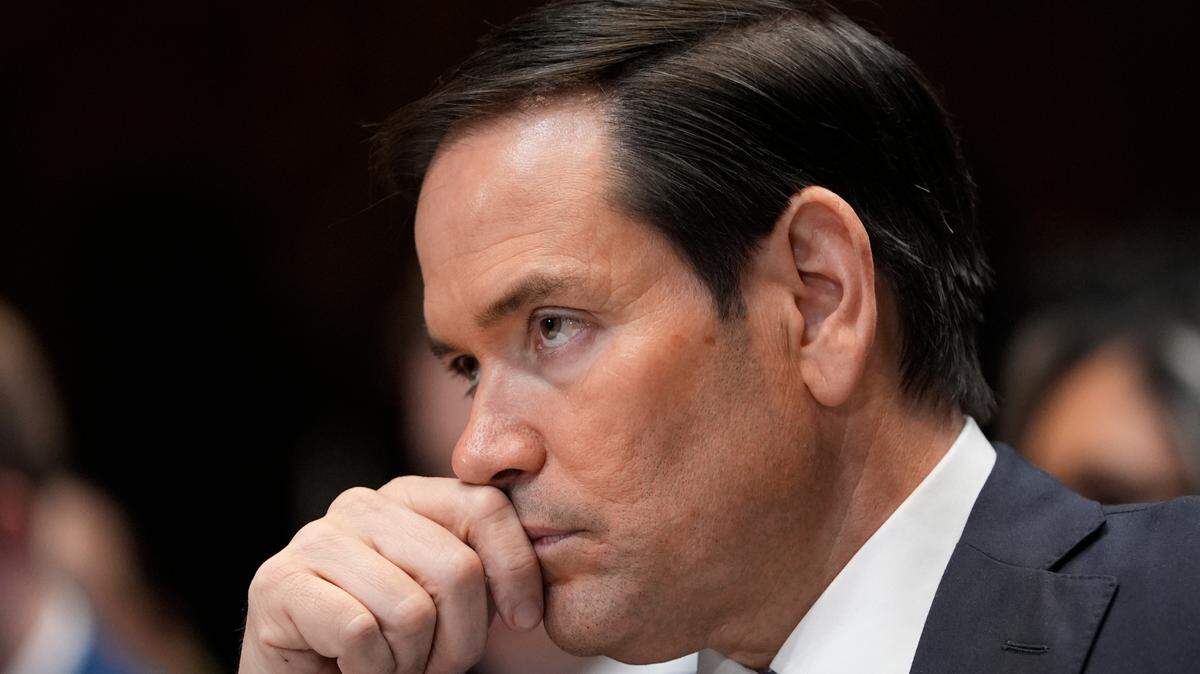 Secretary of State Marco Rubio testifies in front of a subcommittee for the Senate Committee on Appropriations to examine proposed budget estimates for fiscal year 2026 for the Department of State in Washington on May 20.