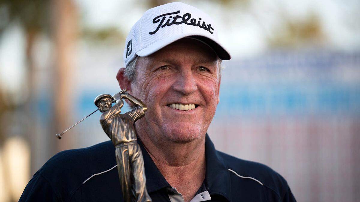 Mark Calcavecchia winner of the 2018 Boca Raton Championship on the Old Course at Broken Sound in Boca Raton, Florida on February 11, 2018. Calcavecchia won by two strokes over Bernhard Langer.