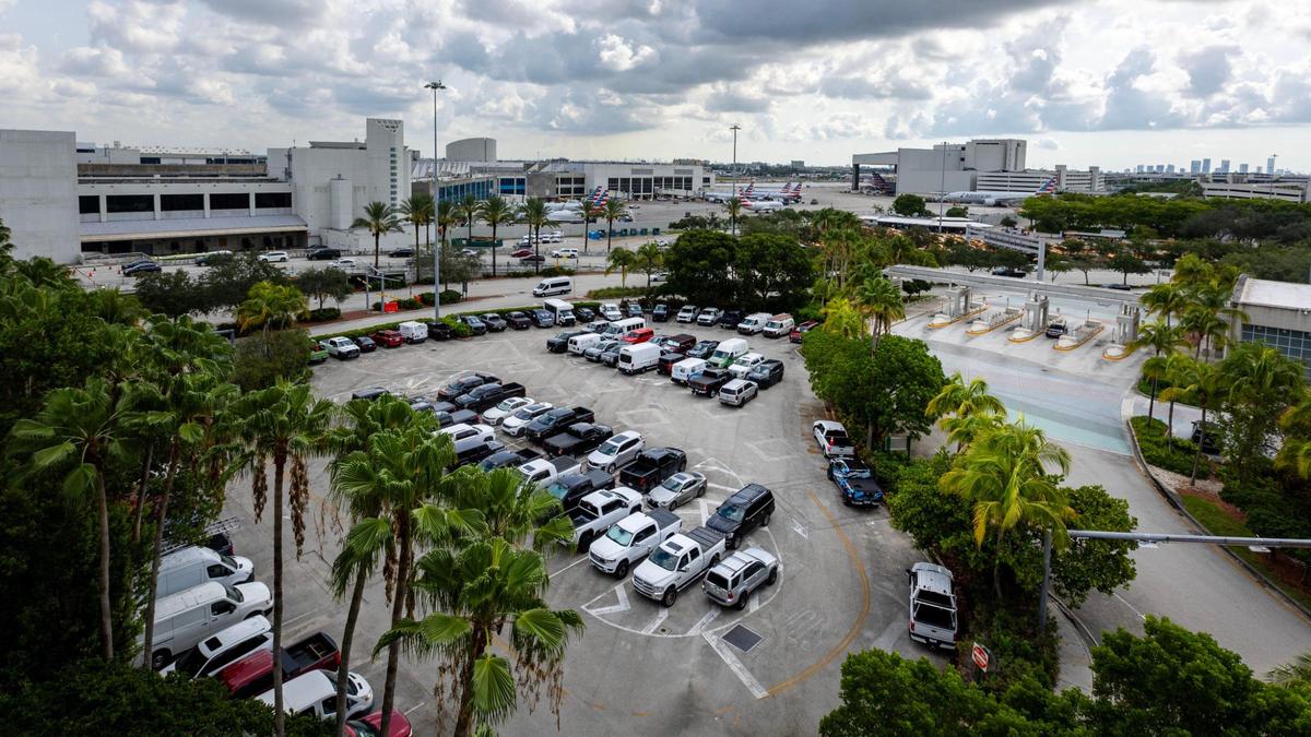 The proposed location of a new hotel next to the Dolphin parking garage at Miami International Airport on Friday, June 30, 2023, in Miami, Florida.