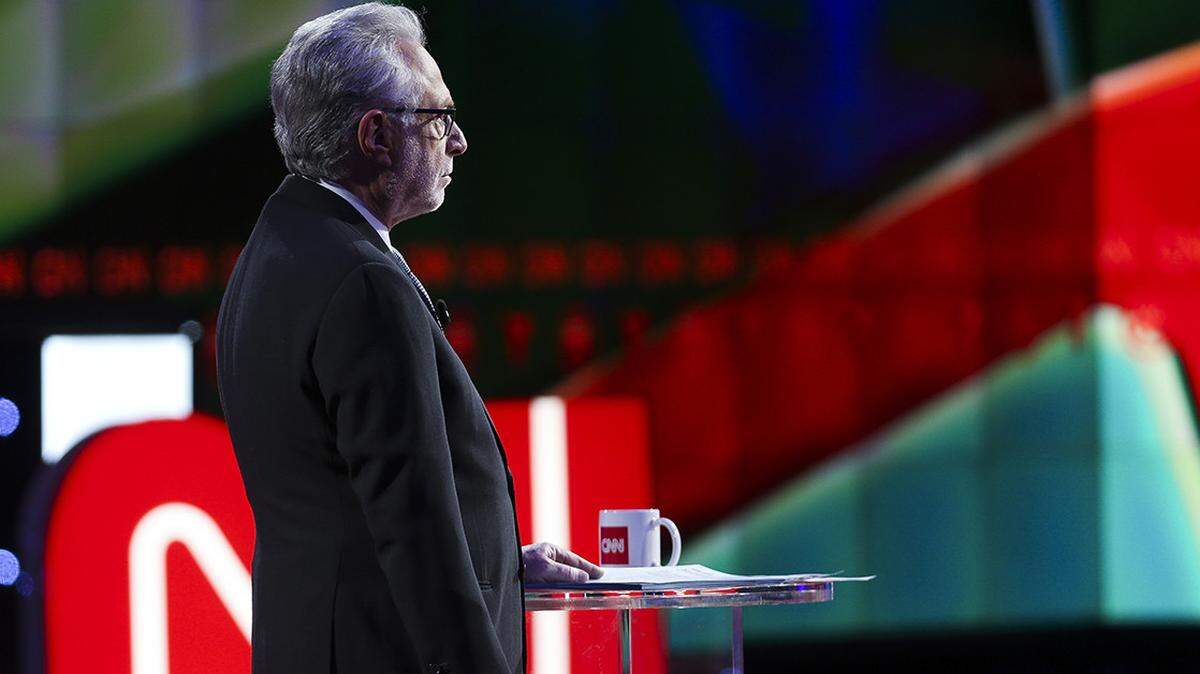 CNN host Wolf Blitzer, in the studio.