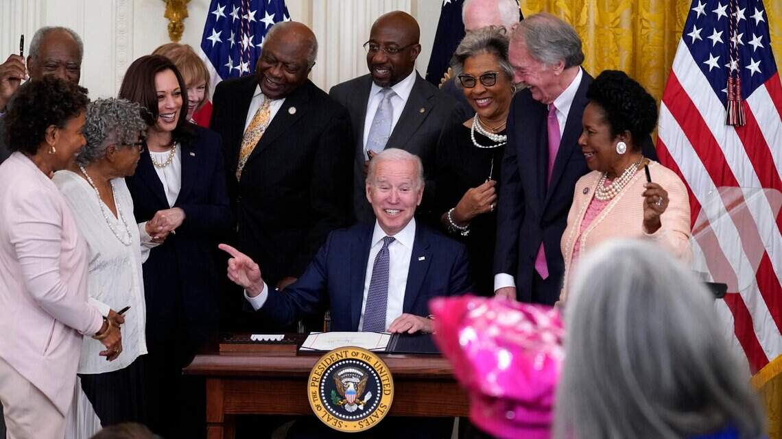 Miami lawmaker bears witness as Biden makes Juneteenth a federal holiday