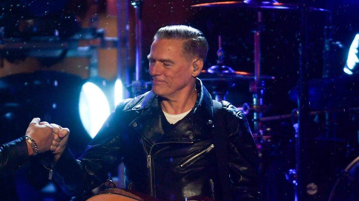 Rocker Bryan Adams performing during the CMT Music Awards.
