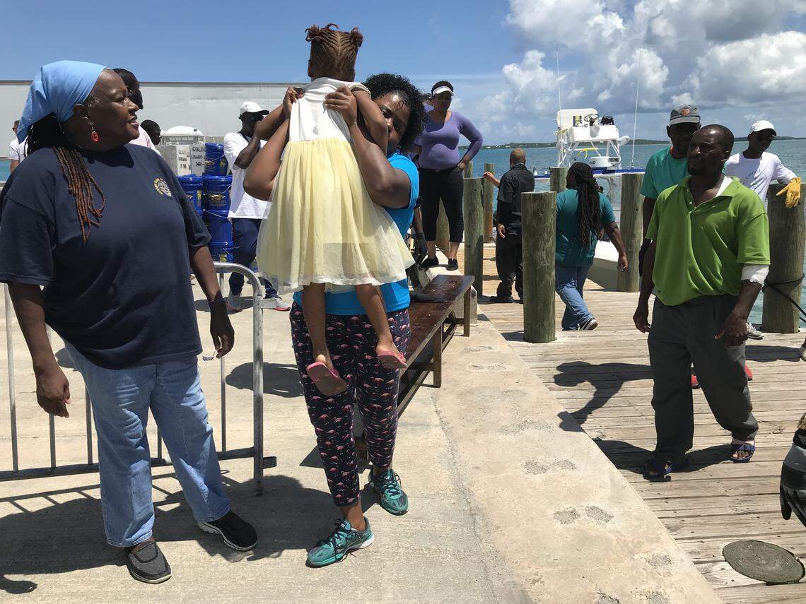 Volunteers in North Eleuthera welcome Hurricane Dorian evacuees from the Abacos on Saturday, Sept. 7. Locals and ex-pats have joined forces to help the hurricane victim who have been unable to get out of Marsh Harbour and Treasure Cay in the Abacos, which were devastated by the Category 5 storm.