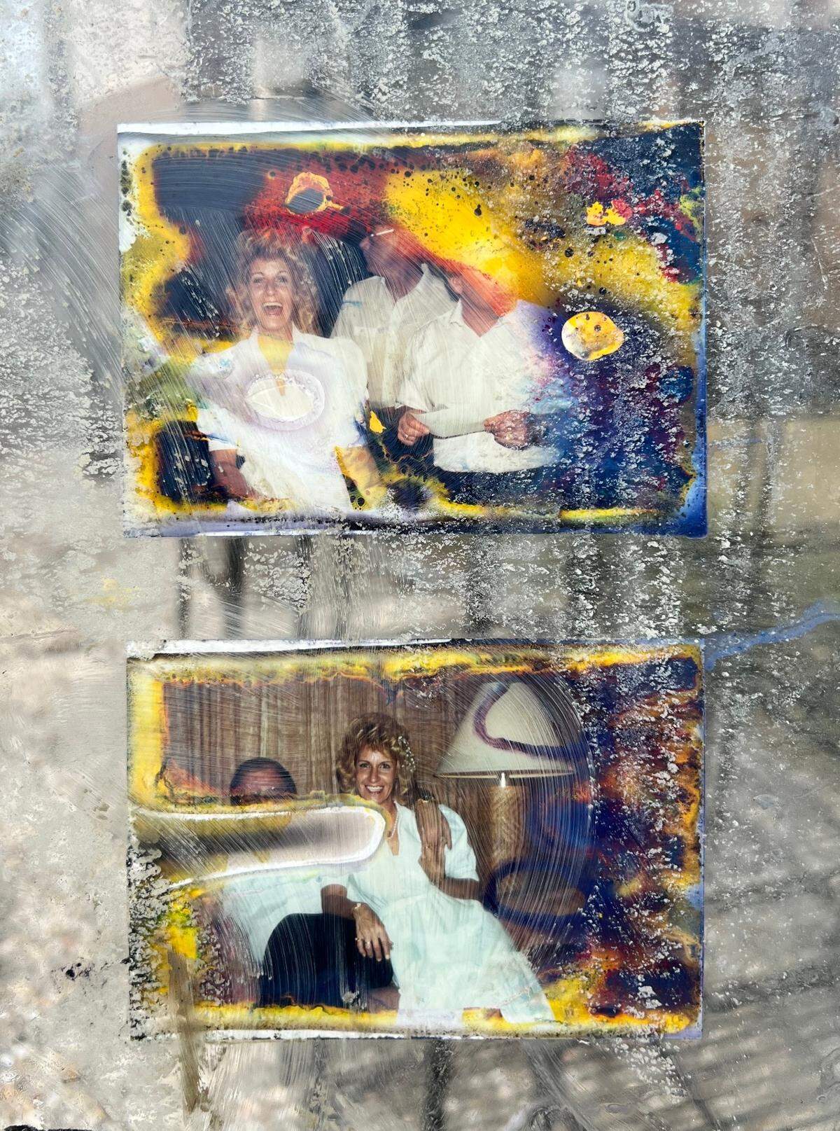 Photos were damaged when Hurricane Ian hit Carole McDanel’s Fort Myers Beach home.