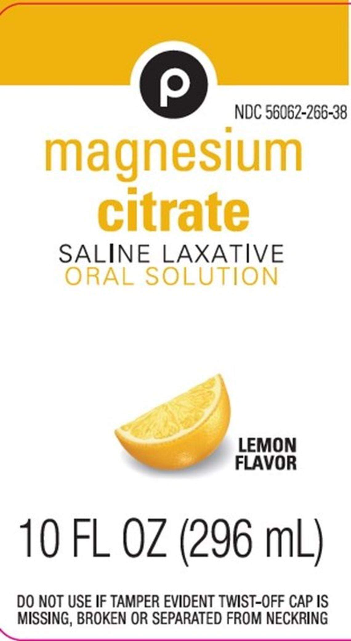 Publix brand Magnesium Citrate laxative